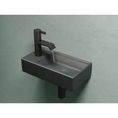 Раковина Ceramicanova Element 40 см подвесная темный антрацит (CN6051RMDH) - фото 2