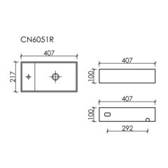 Раковина Ceramicanova Element 40 см подвесная темный антрацит (CN6051RMDH) - фото 4