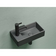 Раковина Ceramicanova Element 40 см подвесная темный антрацит (CN6051RMDH) - фото 5