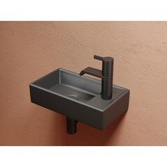 Раковина Ceramicanova Element 40 см подвесная темный антрацит (CN6051LMDH) - фото 9