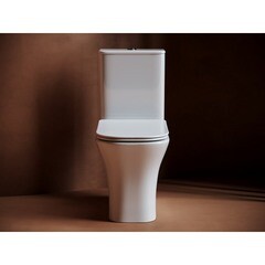 Унитаз-компакт Ceramicanova Alfa Rimless безободковый с универсальным выпуском с сиденьем дюропласт микролифт белый (CN9002) - фото 5