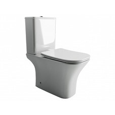Унитаз-компакт Ceramicanova Alfa Rimless безободковый с универсальным выпуском с сиденьем дюропласт микролифт белый (CN9002)