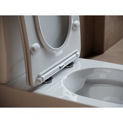 Унитаз-компакт Ceramicanova Fortuna Rimless безободковый с универсальным выпуском с сиденьем дюропласт микролифт белый (CN9001) - фото 6