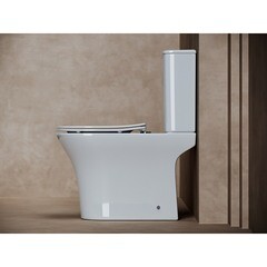 Унитаз-компакт Ceramicanova Fortuna Rimless безободковый с универсальным выпуском с сиденьем дюропласт микролифт белый (CN9001) - фото 5