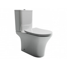 Унитаз-компакт Ceramicanova Fortuna Rimless безободковый с универсальным выпуском с сиденьем дюропласт микролифт белый (CN9001)