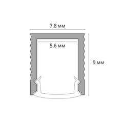 Профиль для светодиодной ленты Arte Lamp Surface (A070905S) IP20 2 м прямой - фото 2