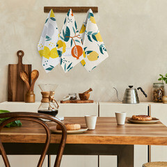 Полотенце вафельное кухонное Самойловский текстиль Фрукты 2 45х60 см мультиколор - фото 2