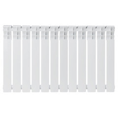 Радиатор биметаллический КМ 500 мм 12 секций 1" боковое подключение белый - фото 2