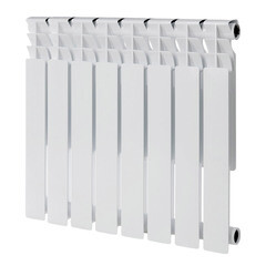 Изображение товара Радиатор биметаллический КМ 500 мм 8 секций 1" боковое подключение белый