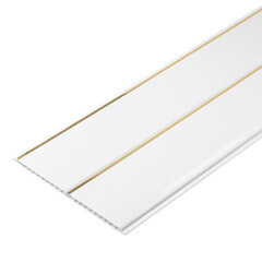 Изображение товара Панель ПВХ 240х3000х8 мм Кронапласт рейка двойная золото 0,72 кв.м