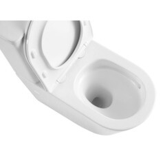 Унитаз-компакт Abber Bequem безободковый с горизонтальным выпуском с сиденьем дюропласт микролифт белый матовый (AC1112TMW) - фото 8