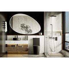 Унитаз-компакт Abber Bequem безободковый с горизонтальным выпуском с сиденьем дюропласт микролифт черный матовый (AC1112TMB) - фото 9