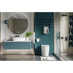 Унитаз напольный приставной Abber Bequem с сиденьем дюропласт микролифт с импульсным смывом (AC1114P) - фото 8