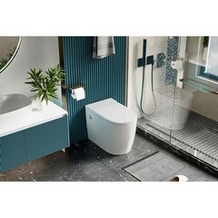 Унитаз напольный приставной Abber Bequem с сиденьем дюропласт микролифт с импульсным смывом (AC1114P) - фото 3