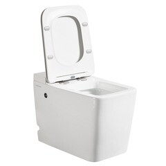 Унитаз напольный приставной Abber Rechteck с сиденьем дюропласт микролифт с импульсным смывом (AC1212P) - фото 8