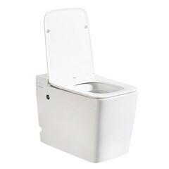 Унитаз напольный приставной Abber Rechteck с сиденьем дюропласт микролифт с импульсным смывом (AC1212P) - фото 7