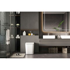 Унитаз напольный приставной Abber Rechteck с сиденьем дюропласт микролифт с импульсным смывом (AC1212P) - фото 6