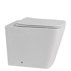 Изображение товара Унитаз напольный приставной Abber Rechteck с горизонтальным выпуском сиденье с микролифтом (AC1211)