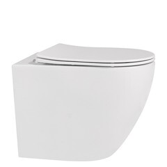 Изображение товара Унитаз напольный приставной Abber Bequem с горизонтальным выпуском сиденье с микролифтом (AC1111)