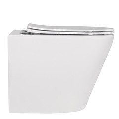 Унитаз напольный приставной Abber Bequem с горизонтальным выпуском сиденье с микролифтом (AC1113) - фото 9