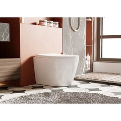 Унитаз напольный приставной Abber Bequem с горизонтальным выпуском сиденье с микролифтом (AC1113) - фото 3