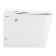 Унитаз напольный приставной Abber Rechteck с сиденьем дюропласт микролифт с импульсным смывом (AC1213P) - фото 11