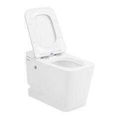 Унитаз напольный приставной Abber Rechteck с сиденьем дюропласт микролифт с импульсным смывом (AC1213P) - фото 7