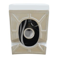 Унитаз напольный приставной Abber Rechteck с сиденьем дюропласт микролифт с импульсным смывом (AC1213P) - фото 4