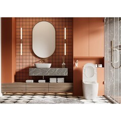 Унитаз напольный приставной Abber Bequem с сиденьем дюропласт микролифт с импульсным смывом (AC1115P) - фото 12