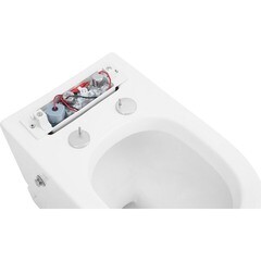 Унитаз напольный приставной Abber Bequem с сиденьем дюропласт микролифт с импульсным смывом (AC1115P) - фото 4