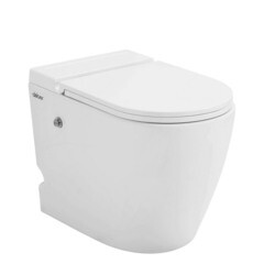 Унитаз напольный приставной Abber Bequem с сиденьем дюропласт микролифт с импульсным смывом (AC1115P) - фото 1