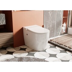 Унитаз напольный приставной Abber Bequem с сиденьем дюропласт микролифт с импульсным смывом (AC1115P) - фото 3