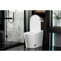 Унитаз-биде электронный Abber Bequem с сиденьем дюропласт микролифт с импульсным смывом (AC1117S) - фото 4