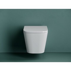 Унитаз подвесной Ceramicanova Union безободковый с сиденьем дюропласт микролифт смыв торнадо (CN4009T) - фото 4