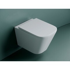 Унитаз подвесной Ceramicanova Union безободковый с сиденьем дюропласт микролифт смыв торнадо (CN4009T) - фото 3