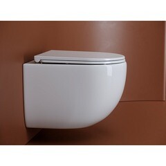 Унитаз подвесной Ceramicanova UP безободковый с сиденьем дюропласт микролифт смыв торнадо (CN4007) - фото 9