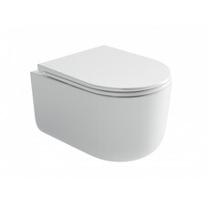 Унитаз подвесной Ceramicanova Ulma безободковый с сиденьем дюропласт микролифт смыв торнадо (CN4006T)