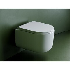 Унитаз подвесной Ceramicanova Ulma безободковый с сиденьем дюропласт микролифт смыв торнадо (CN4006T) - фото 8