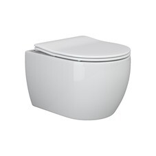 Унитаз подвесной Ceramicanova Play Rimless безободковый с сиденьем дюропласт микролифт (CN3001)