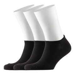 Изображение товара Носки мужские низкие Hesler кардная пряжа 41-43 черные (3 пары)