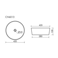 Раковина Ceramicanova Element 42 см накладная белая (CN6013) - фото 2