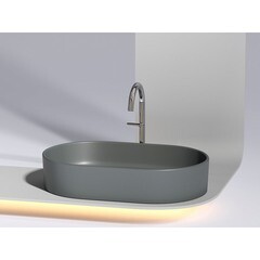 Раковина Ceramicanova Element 61 см накладная темный антрацит (CN6048MDH) - фото 5