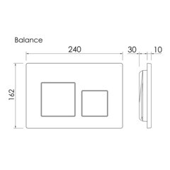 Клавиша смыва для инсталляций Ceramicanova Balance Square черная матовая (CN12-002MB) - фото 10