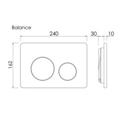 Клавиша смыва для инсталляций Ceramicanova Balance Circle хром матовый (CN12-001M) - фото 9