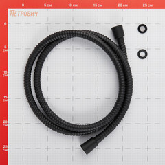 Шланг для душа Lavelly 1500 мм металлический черный (1023751) - фото 5