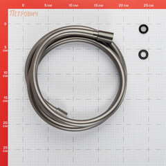 Шланг для душа Lavelly 1500 мм ПВХ оружейная сталь (1023764) - фото 5