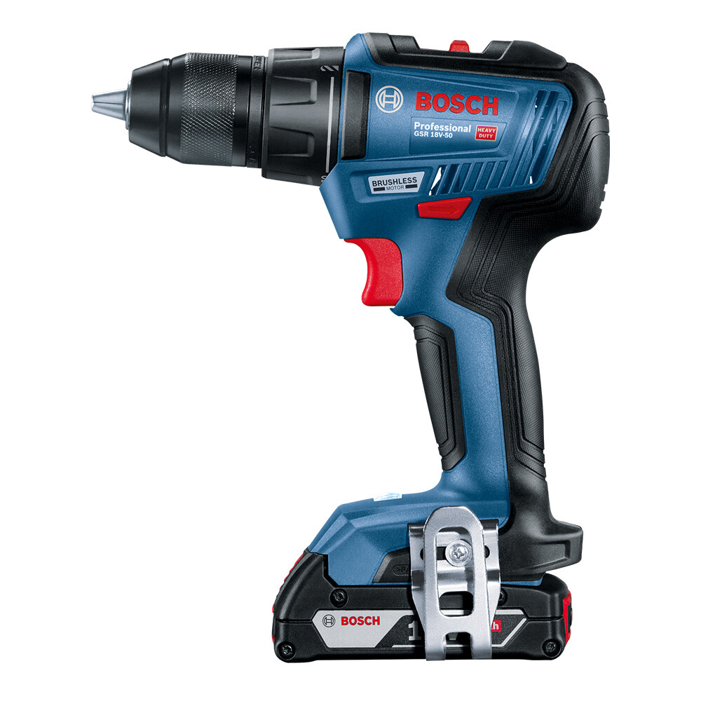 Изображение товара Дрель-шуруповерт аккумуляторная Bosch GSR 18V-50 18 В 2 Ач (06019H5020)