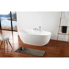 Ванна акриловая Abber 170х80 см отдельностоящая с ножками (AB9323) - фото 3