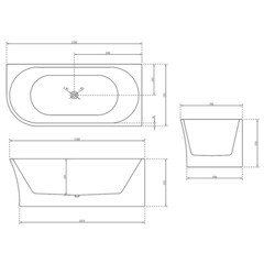 Ванна акриловая Abber 170х78 см правая с ножками (AB9257-1.7 R) - фото 2