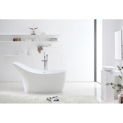 Ванна акриловая Abber 169х75 см отдельностоящая с ножками (AB9245) - фото 6